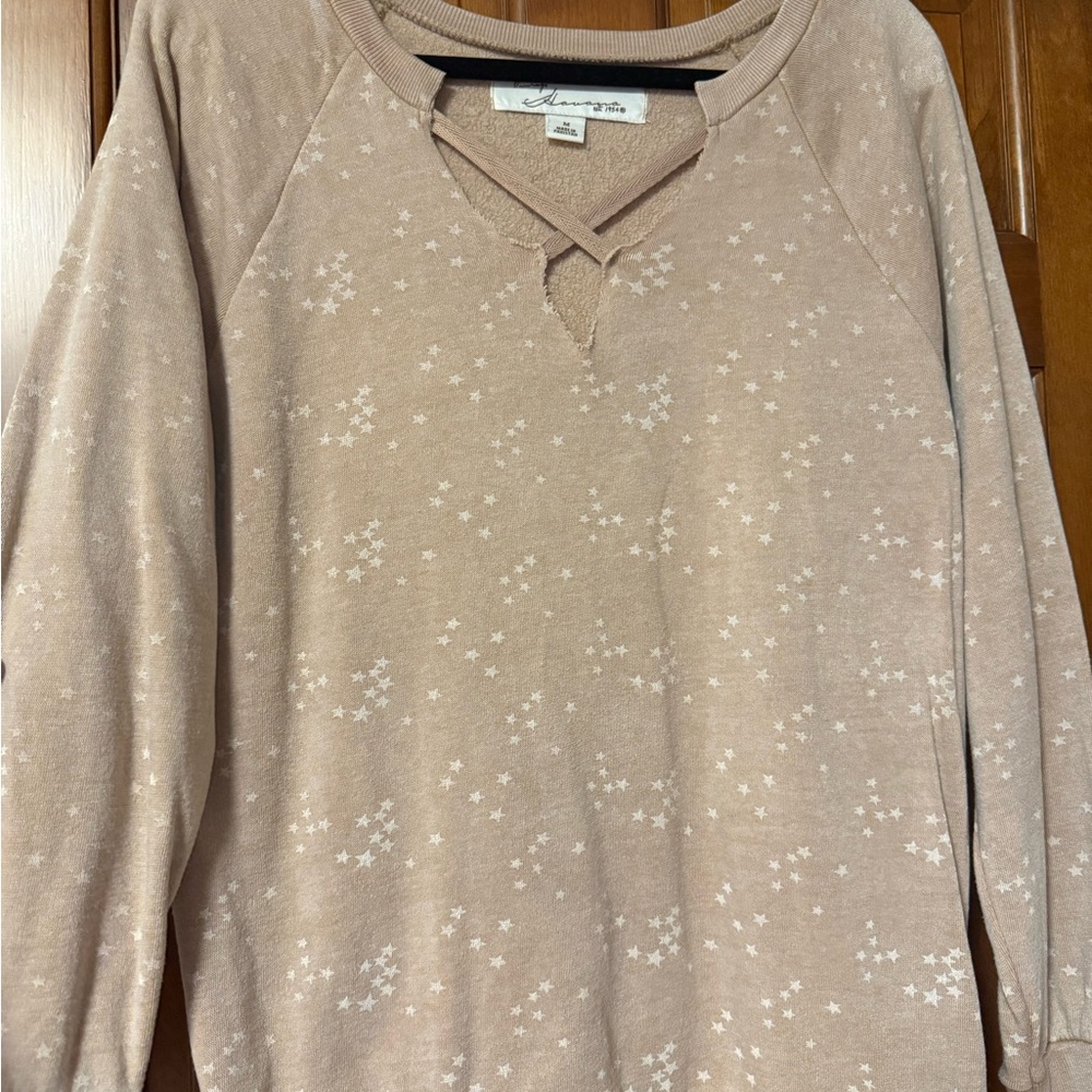 Vintage Havana-Tan Star Patterned Sweater